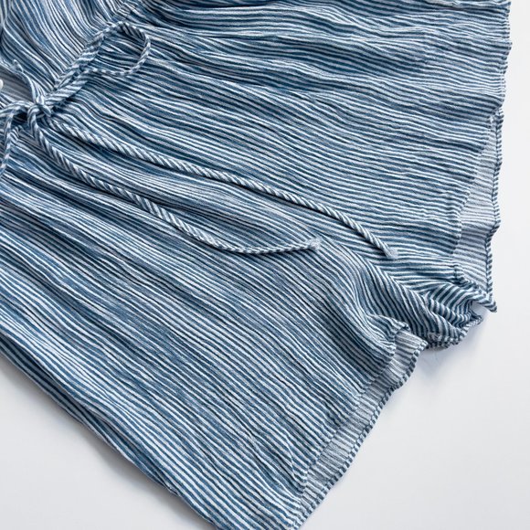 Aqua | Front Button Down Striped Romper | Women's Small - Picture 6 of 6